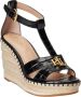 Ralph Lauren Zwarte Polyester Sleehak Sandalen met Enkelband Black Dames - Thumbnail 10