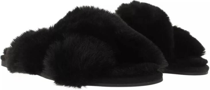 Lauren Ralph Lauren Slippers Sydni Flats Slipper in zwart