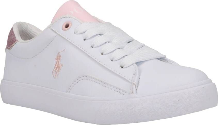 Ralph Lauren Polo Theron V White Pink kinder sneakers