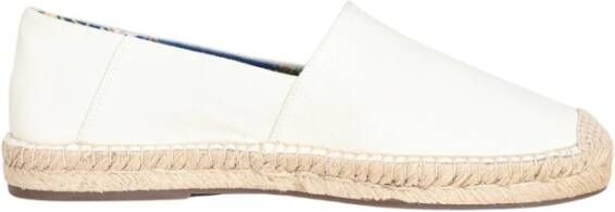 Ralph Lauren Witte Espadrilles Handgemaakt Katoenen Canvas White Heren