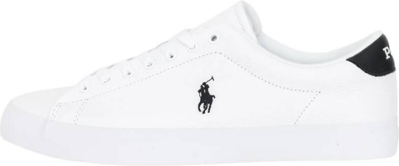 Ralph Lauren Witte Leren Casual Sneakers voor Heren Wit Heren