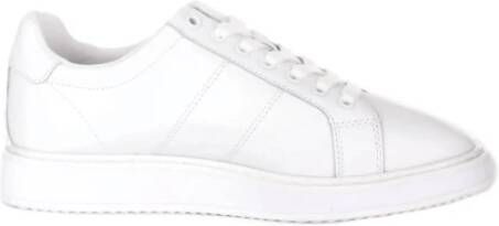 Ralph Lauren Witte Leren Sneakers met Logo Detail Wit Dames