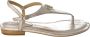 Ralph Lauren Zilver Metallic Leren Sandaal Gray Dames - Thumbnail 5