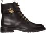 Ralph Lauren Zwarte leren enkellaarsjes Eldridge - Thumbnail 1
