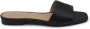 Ralph Lauren Zwarte leren slippers - Thumbnail 1
