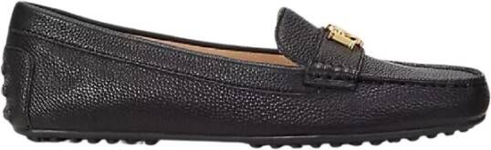 Ralph Lauren Zwarte loafers Barnsbury Pebbled Black Dames
