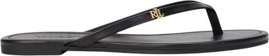 Ralph Lauren Zwarte Raquel Sandalen Flip Flop Schoenen