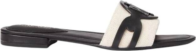Ralph Lauren Zwarte slippers met Alegra-logo Black Dames