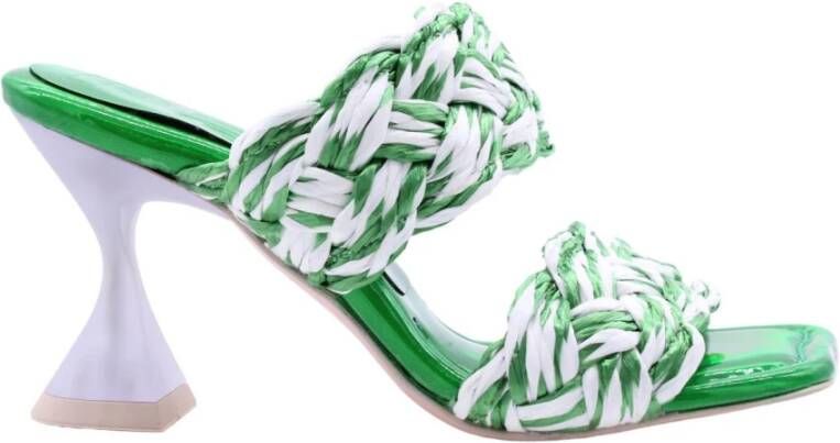 Ras Heeled Mules Groen Dames