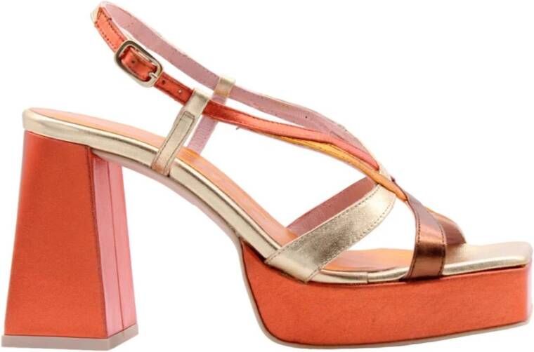 Ras High Heel Sandals Oranje Dames
