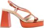 Ras Stijlvolle High Heel Sandalen Orange Dames - Thumbnail 2