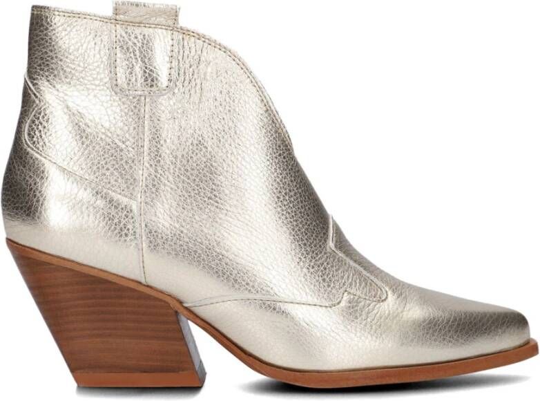 Red Rag Gouden Cowboy Laarzen met Gestikte Details