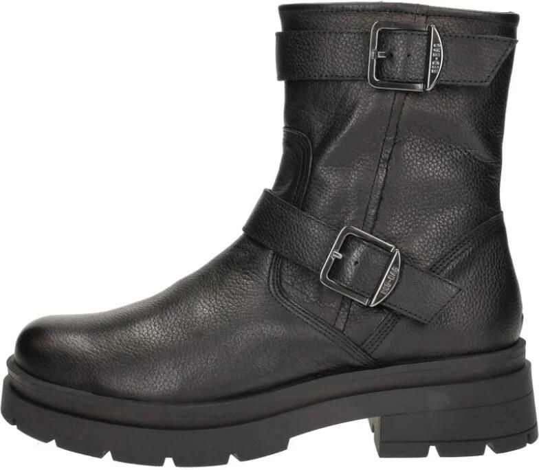 Red Rag Zwarte Leren Gesp Boots Black Dames - Foto 3