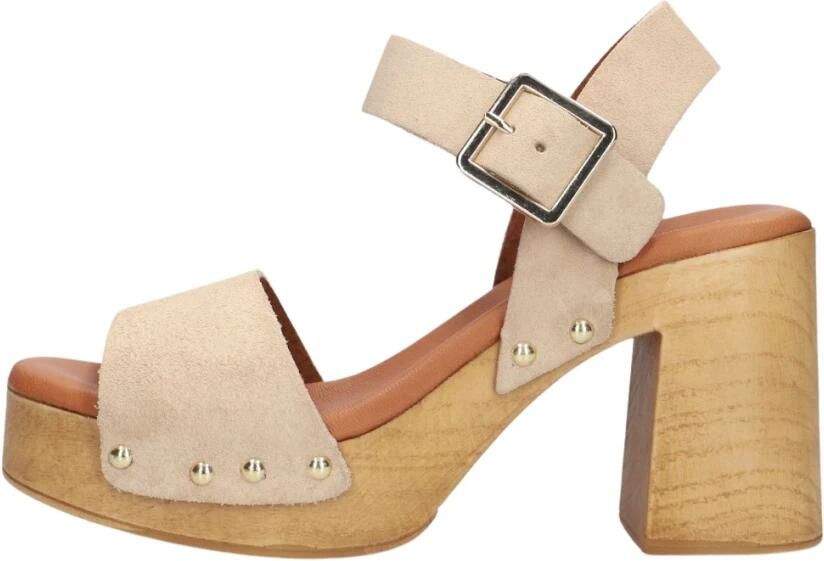 RED-RAG Sandalen Dames 79568 Suède Beige