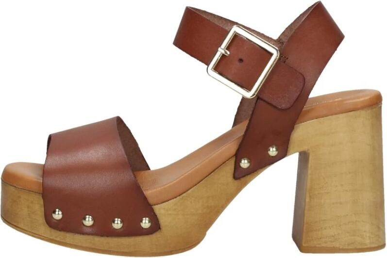 RED-RAG Sandalen Dames 79568 Maat: 40 Materiaal: Leer Kleur: Cognac - Foto 6