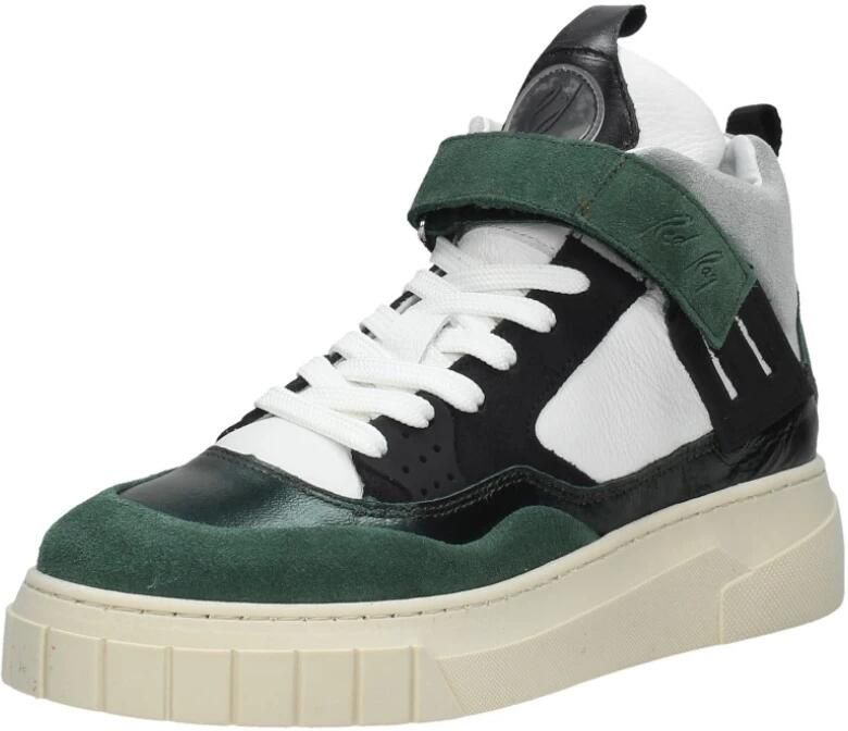 Red-Rag Red Rag 71538 Hoge sneakers Leren Sneaker Dames Groen - Foto 5