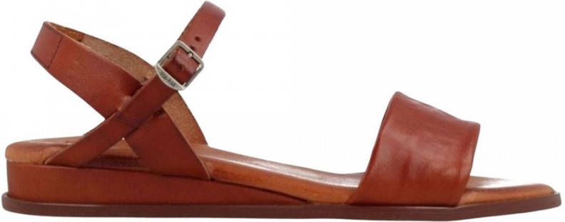 Red-Rag Red Rag Sandalen Dames Damesschoenen Leer Sleehak hoogte 4 cm 79370 Cognac - Foto 8