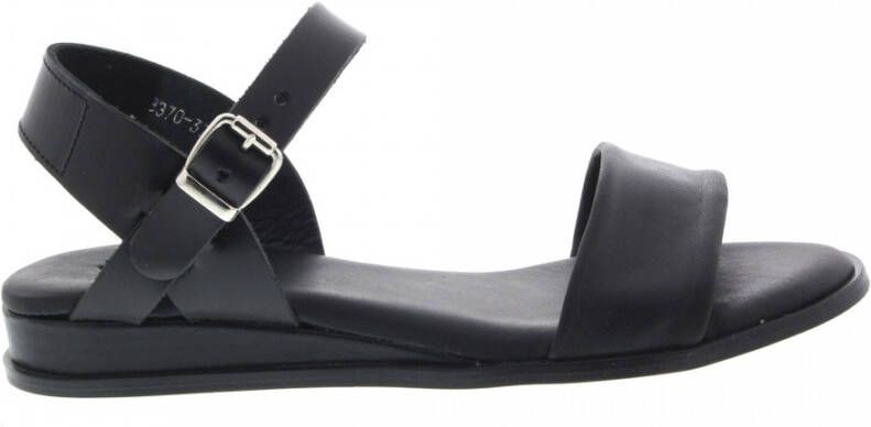 Red-Rag Red Rag Sandalen Dames Damesschoenen Leer Sleehak hoogte 4 cm 79370 Zwart - Foto 3