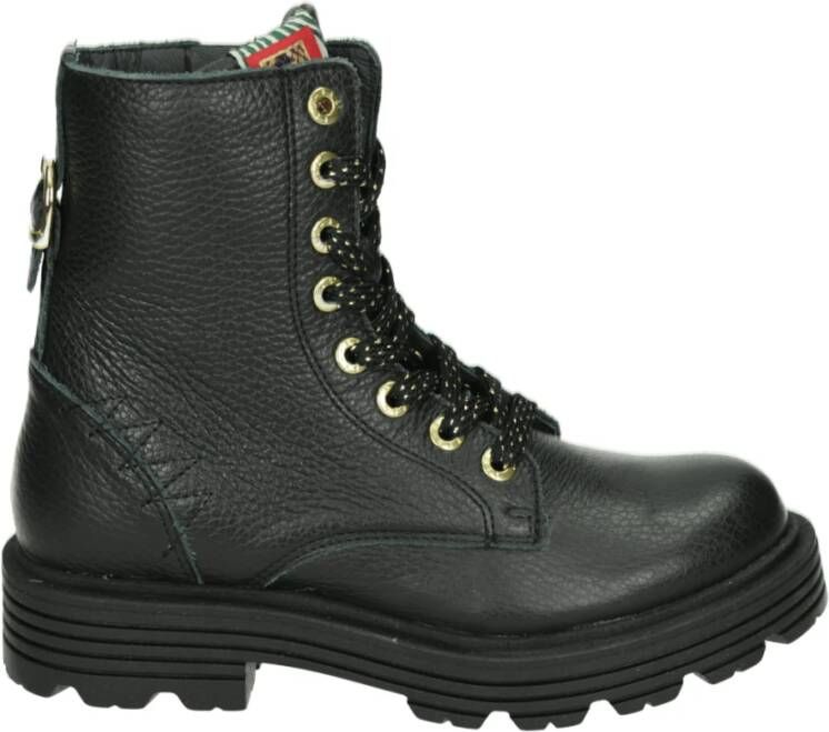 Red Rag leren veterboots zwart Meisjes Leer 34 | Enkelboot van