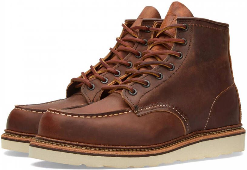 Red Wing Shoes 3428 Moc Toe Copper Rough and Tough Bruin Brown Dames - Foto 7