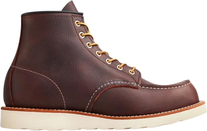 Red Wing Shoes Herenlaarzen van leer met rubberen zool Brown Heren