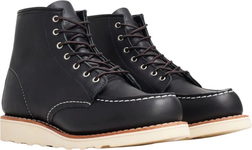 Red Wing Shoes Zwarte leren enkellaars met Traction Tred zool Black Dames