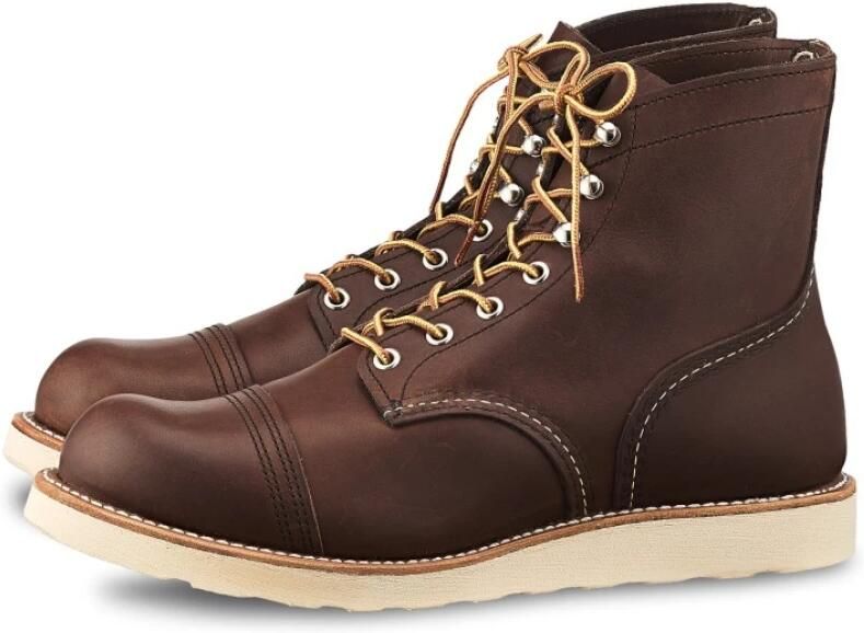 Red Wing Shoes Iron Ranger Traction Tred Laars Brown Heren