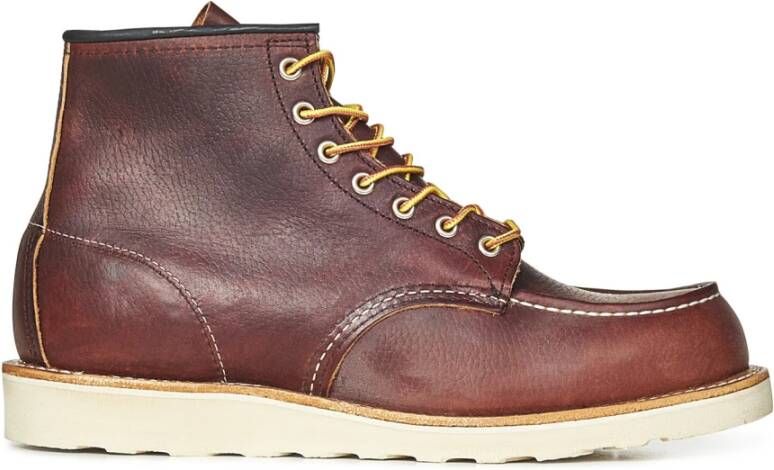 Red Wing Shoes Herenlaarzen van leer met rubberen zool Brown Heren