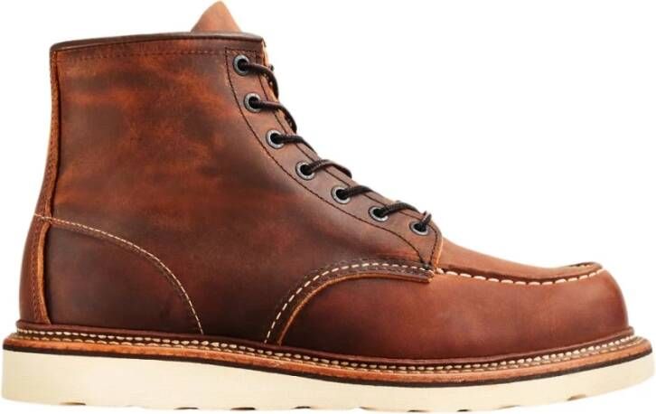 Red Wing Shoes Classic Moc Toe Boot Copper Rough Tough Brown Heren