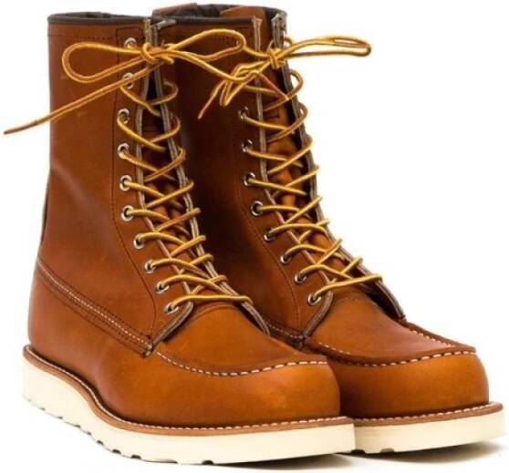 Red Wing Shoes 8-Inch Classic MOC Boot IN ORO Legacy Leather Brown