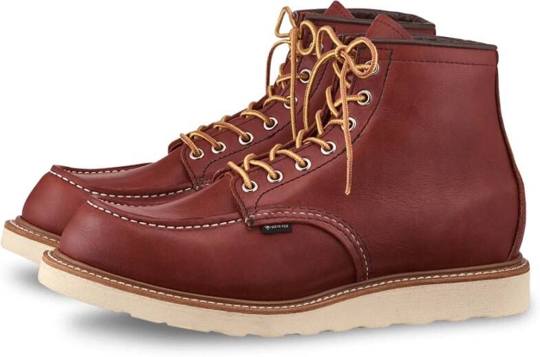 Red Wing Shoes Gore-Tex Moc Teen Roodbruine Taos Laarzen Brown Heren