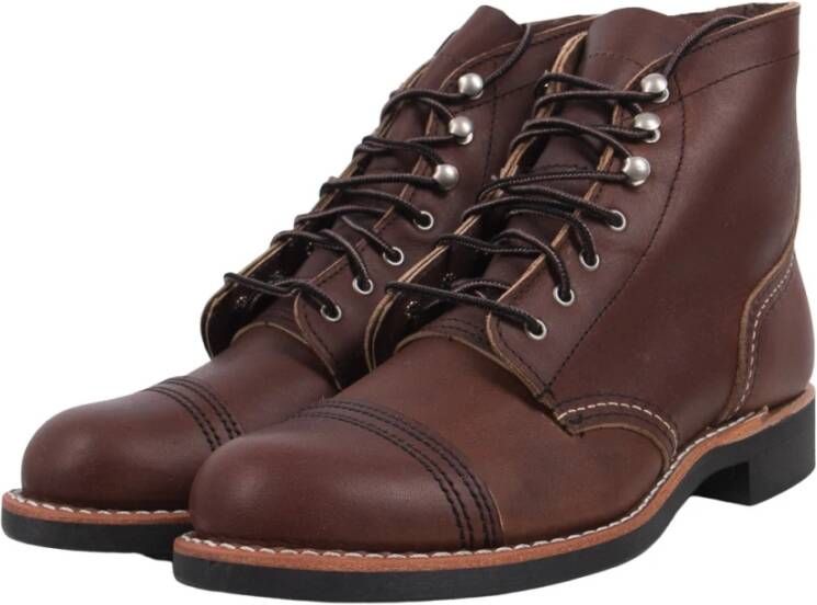 Red Wing Shoes Hoge veterschoenen voor vrouwen Brown Dames