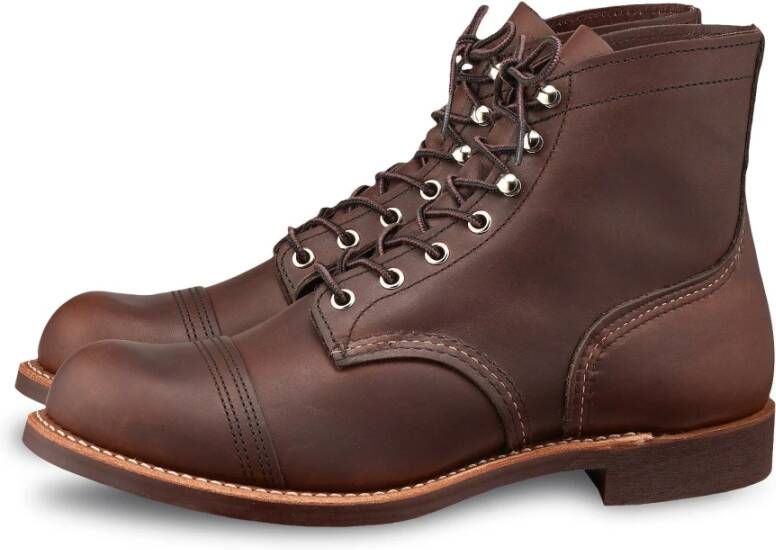 Red Wing Shoes Iron Ranger 8111 Bernstein Heren 6-inch laarzen in Oxblood Mesa leer Brown Heren