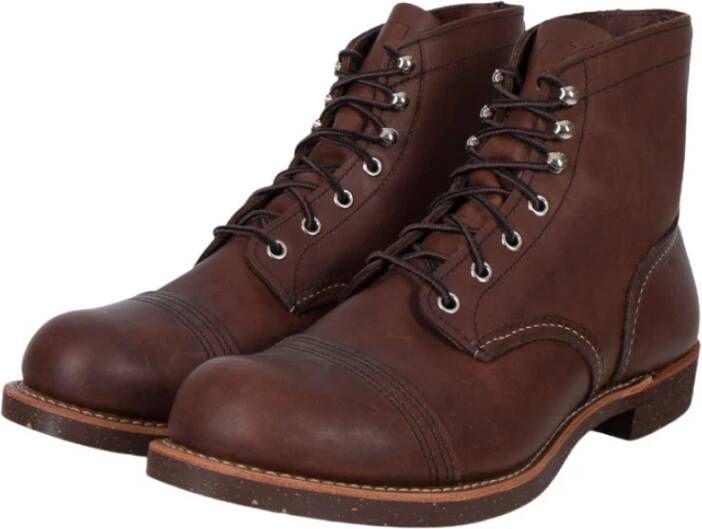 Red Wing Shoes Iron Ranger 8111 Bernstein Heren 6-inch laarzen in Oxblood Mesa leer Brown Heren