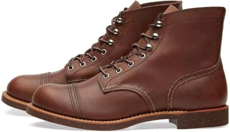 Red Wing Shoes Iron Ranger 8111 Bernstein Heren 6-inch laarzen in Oxblood Mesa leer Brown Heren