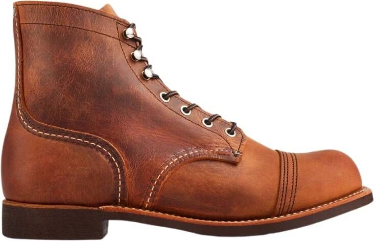 Red Wing Shoes Iron Ranger Laars Copper Rough Tough Brown Heren