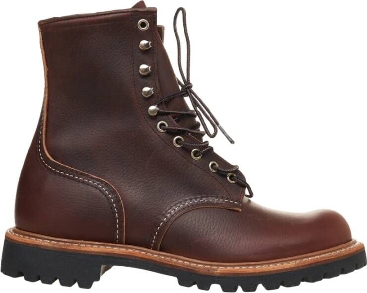 Red Wing Shoes Klassieke Leren Enkellaarzen Marrone