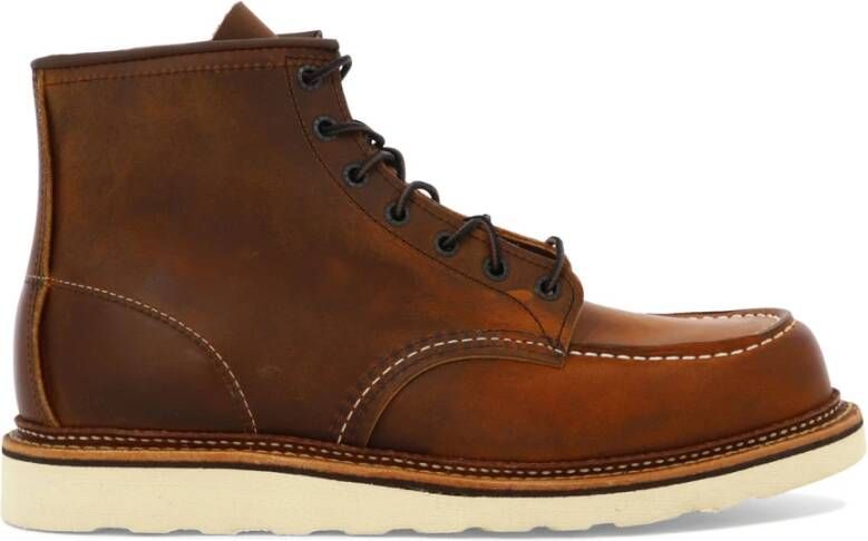 Red Wing Shoes 3428 Moc Toe Copper Rough and Tough Bruin Brown Dames