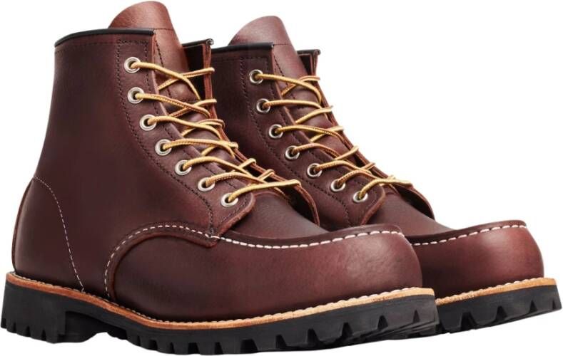 Red Wing Shoes Moc Toe Roughneck Leren Laarzen Brown Dames