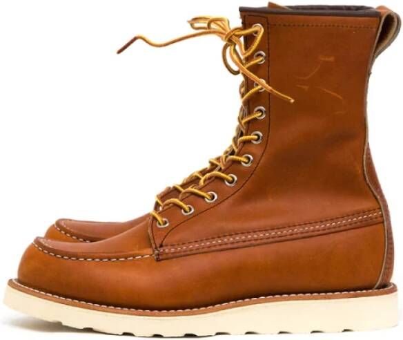 Red Wing Shoes 8-Inch Classic MOC Boot IN ORO Legacy Leather Brown Heren