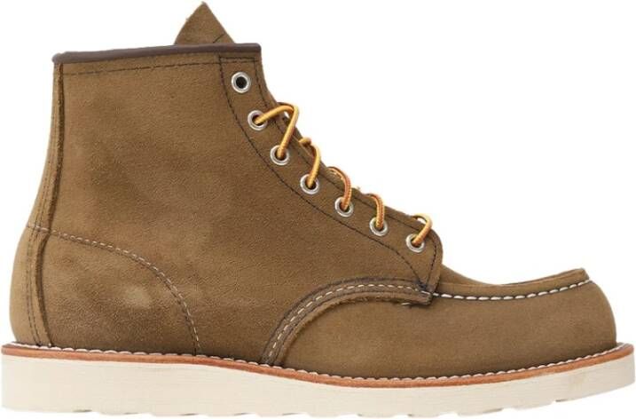 Red Wing Shoes Klassieke Moc Toe Olive Mohave Laars Bruin Heren