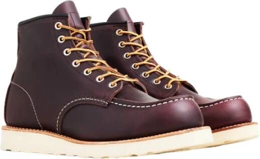 Red Wing Shoes Klassieke Moc Zwart Kersenlaarzen Brown Heren