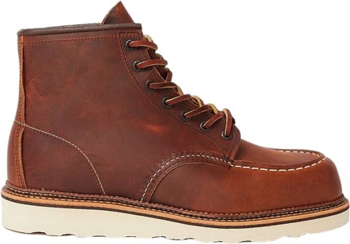 Red Wing Shoes 3428 Moc Toe Copper Rough and Tough Bruin Brown Dames