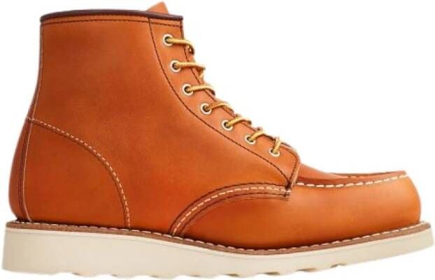 Red Wing Shoes 6-Inch Classic MOC Womens Short Boot IN ORO Legacy Leather Brown Dames