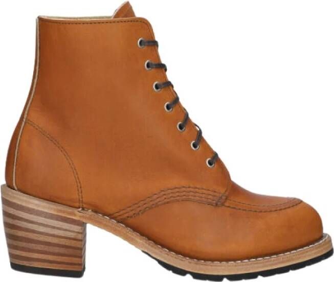 Red Wing Shoes 3404 Laarzen Stijlvolle en tijdloze hakken voor vrouwen Brown Dames