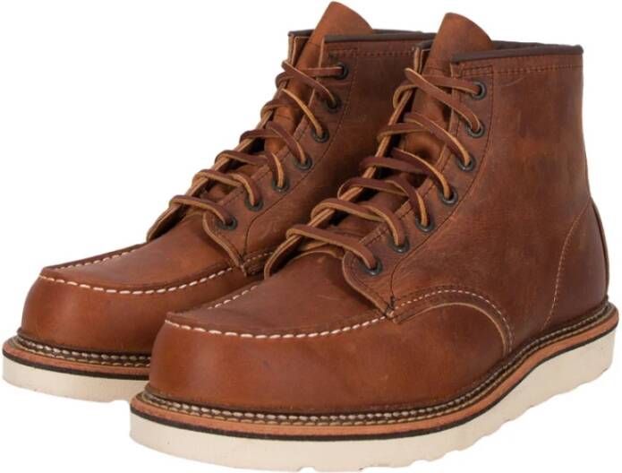 Red Wing Shoes 3428 Moc Toe Copper Rough and Tough Bruin Brown