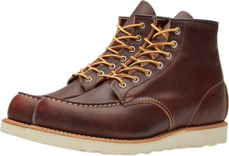 Red Wing Shoes Herenlaarzen van leer met rubberen zool Brown Heren