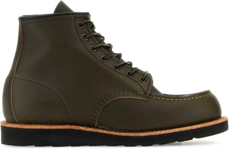 Red Wing Shoes Olijfgroene leren enkellaarzen
