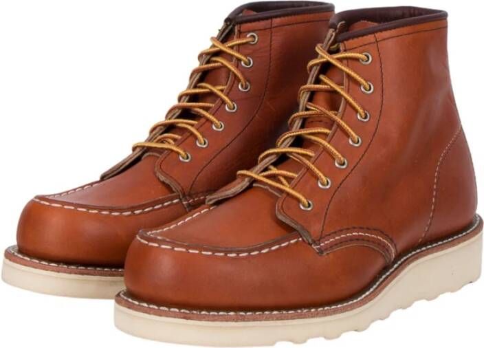 Red Wing Shoes 6-Inch Classic MOC Womens Short Boot IN ORO Legacy Leather Brown Dames