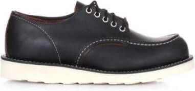 Red Wing Shoes Suede Moc Oxford Rubberen Zool Schoen Black Heren